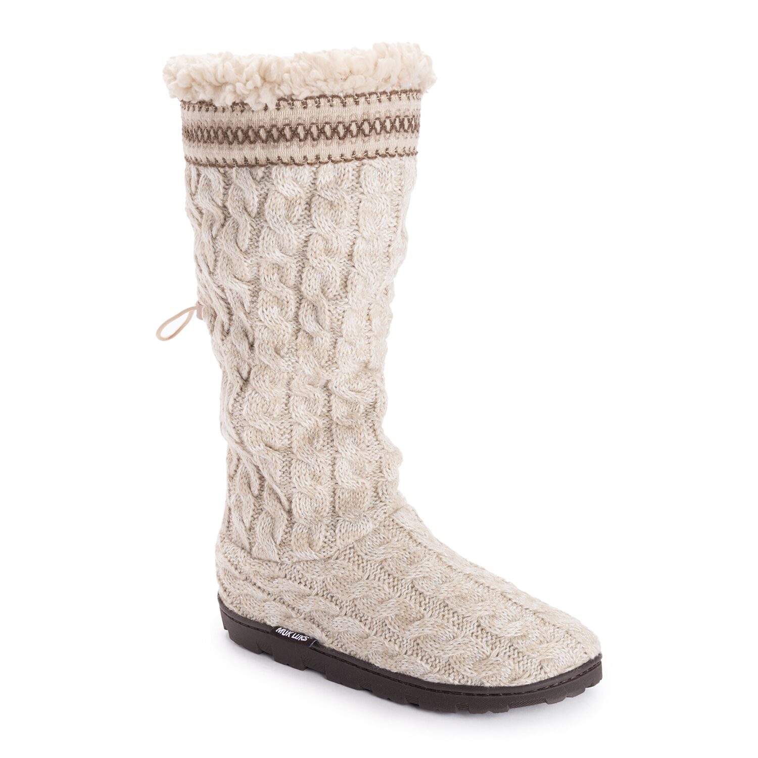 Muk Luks Womens Memory Foam Slip Resistant Bootie Slippers