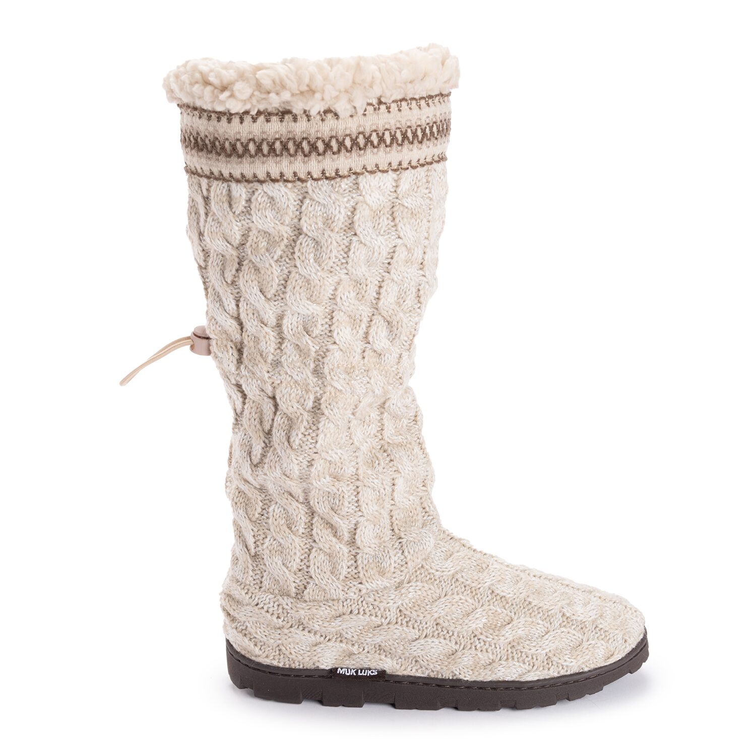 Muk Luks Womens Memory Foam Slip Resistant Bootie Slippers