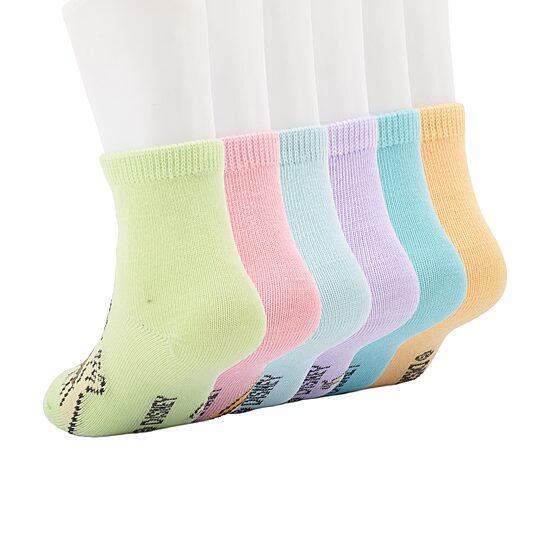 Toddler Girls 6 Pair Toddler Princess Quarter Ankle Socks