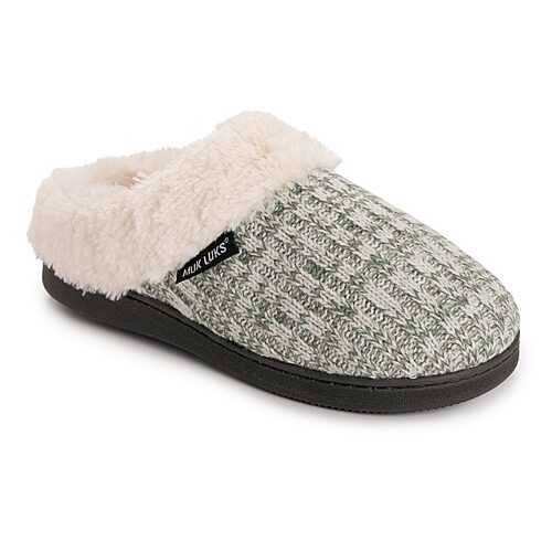 Muk Luks Womens Memory Foam Slip Resistant Clog Slippers In Green