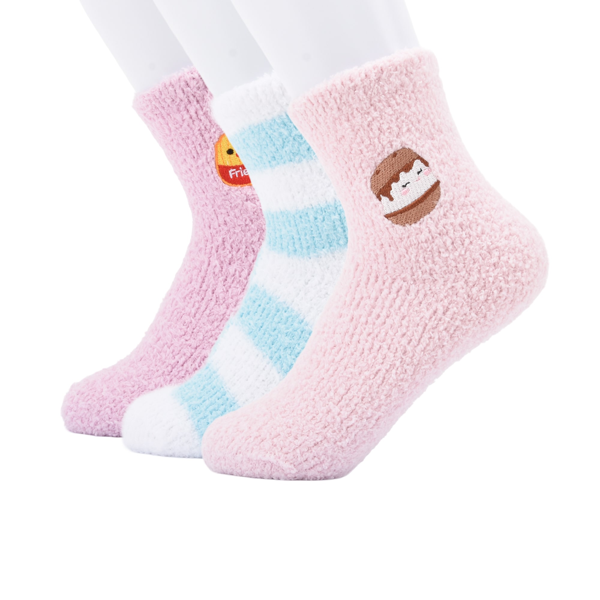 Girls 3 Pair Squishmallows Crew Socks