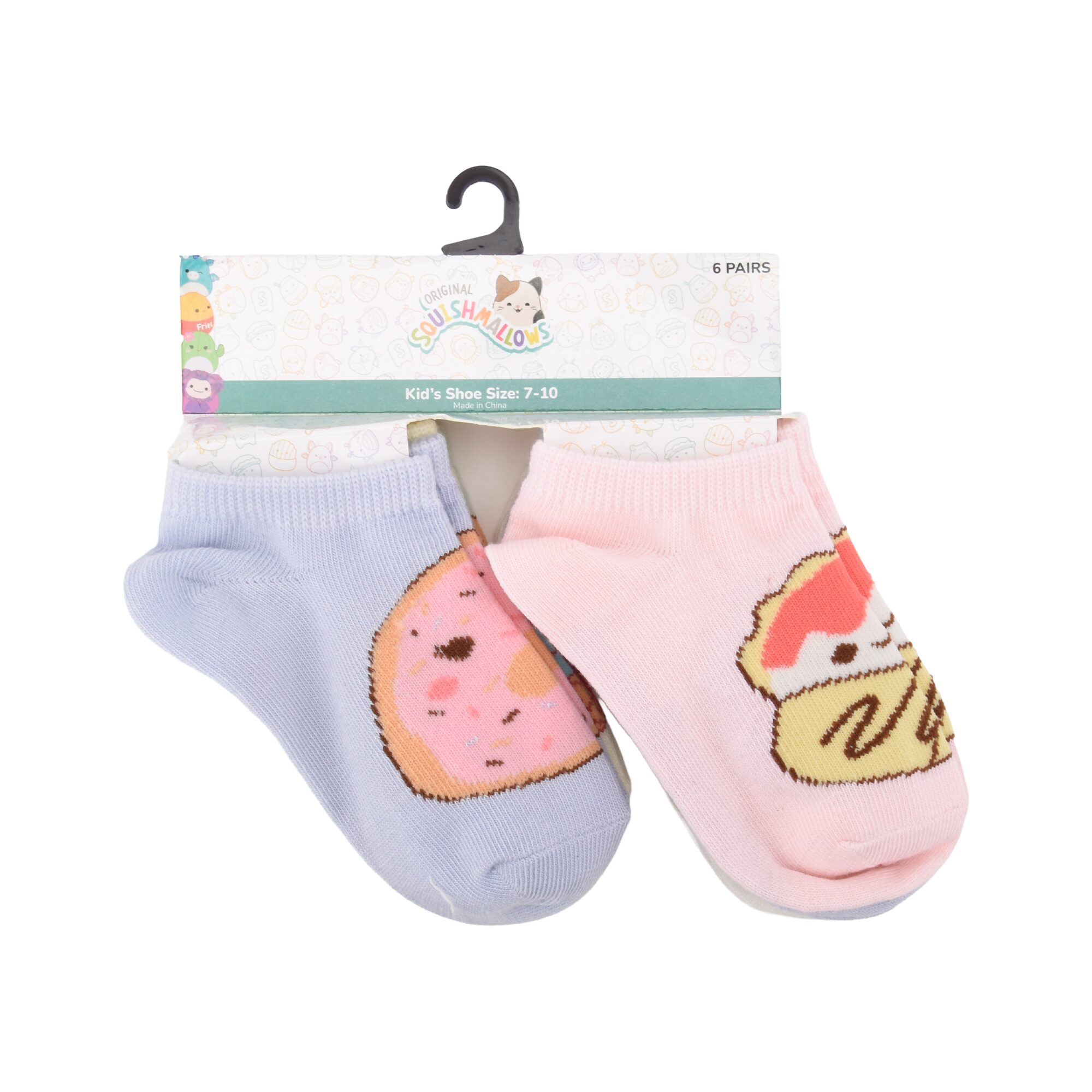 Girls 6 Pair Squishmallows No Show Socks