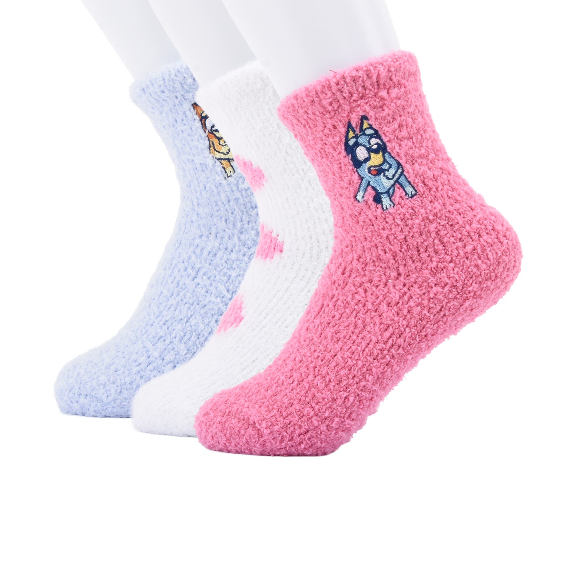 Girls 3 Pair Bluey Crew Socks