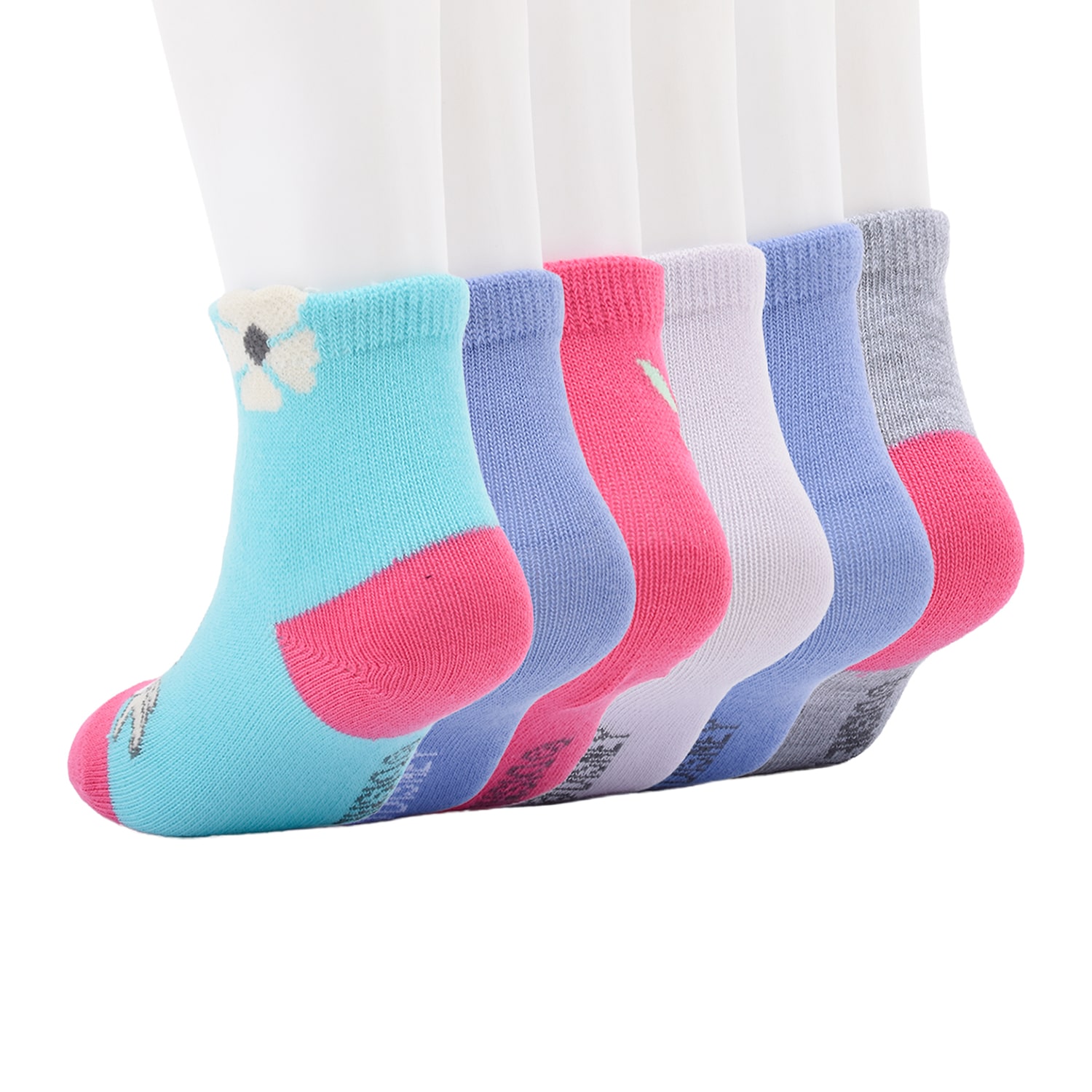Toddler Girls 6 Pair Toddler Minnie Mouse Quarter Ankle Socks