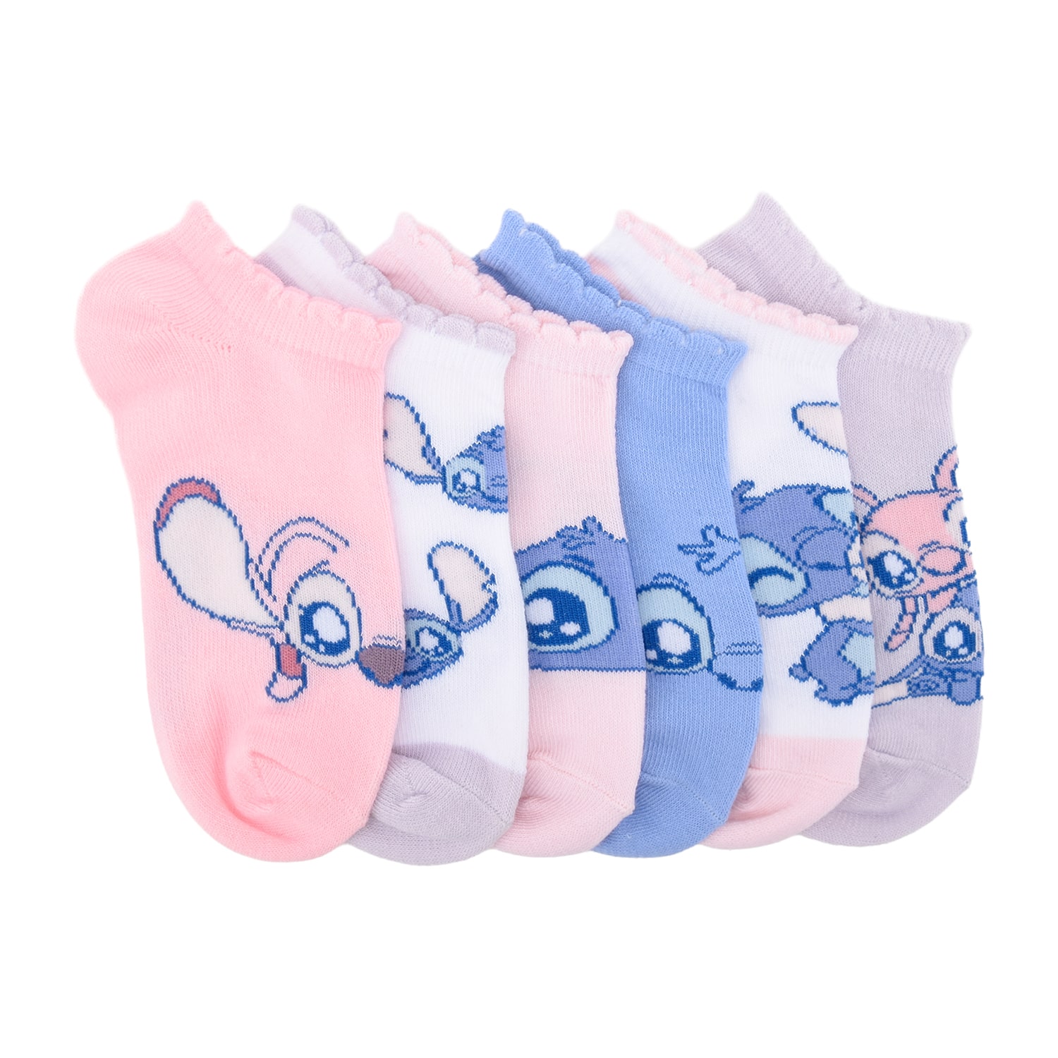 Girls 6 Pair No Show Socks