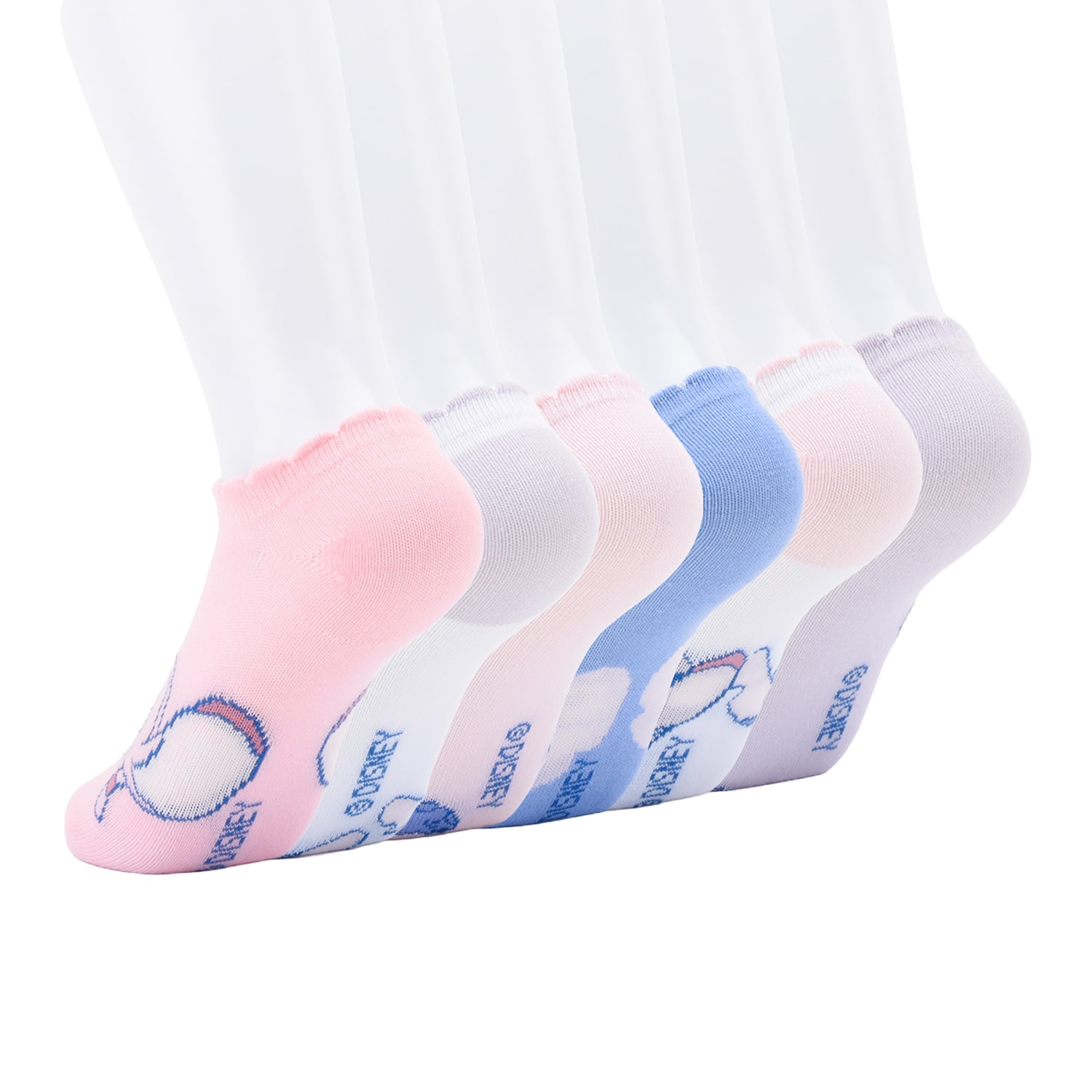 Girls 6 Pair No Show Socks