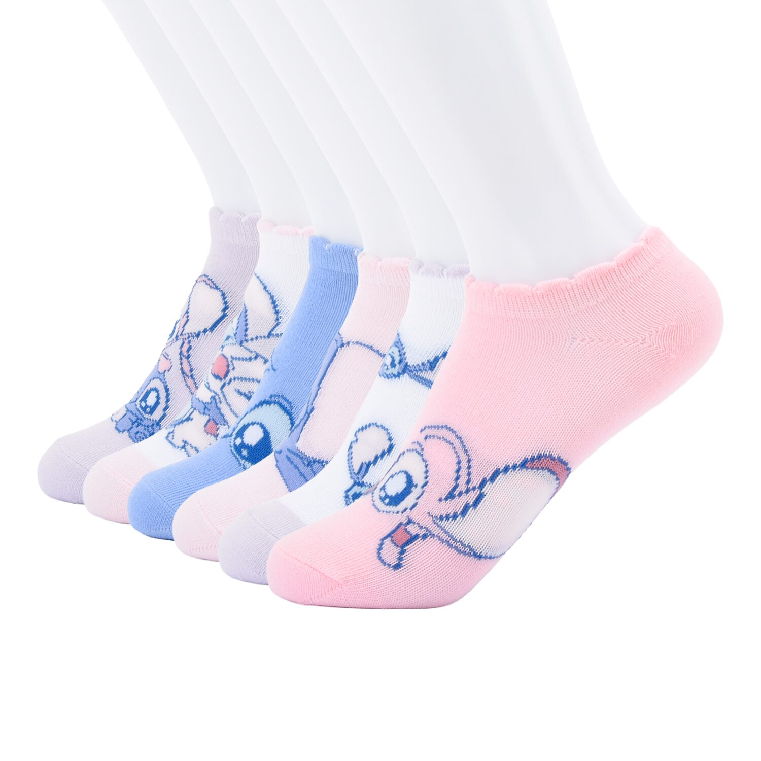 Girls 6 Pair No Show Socks