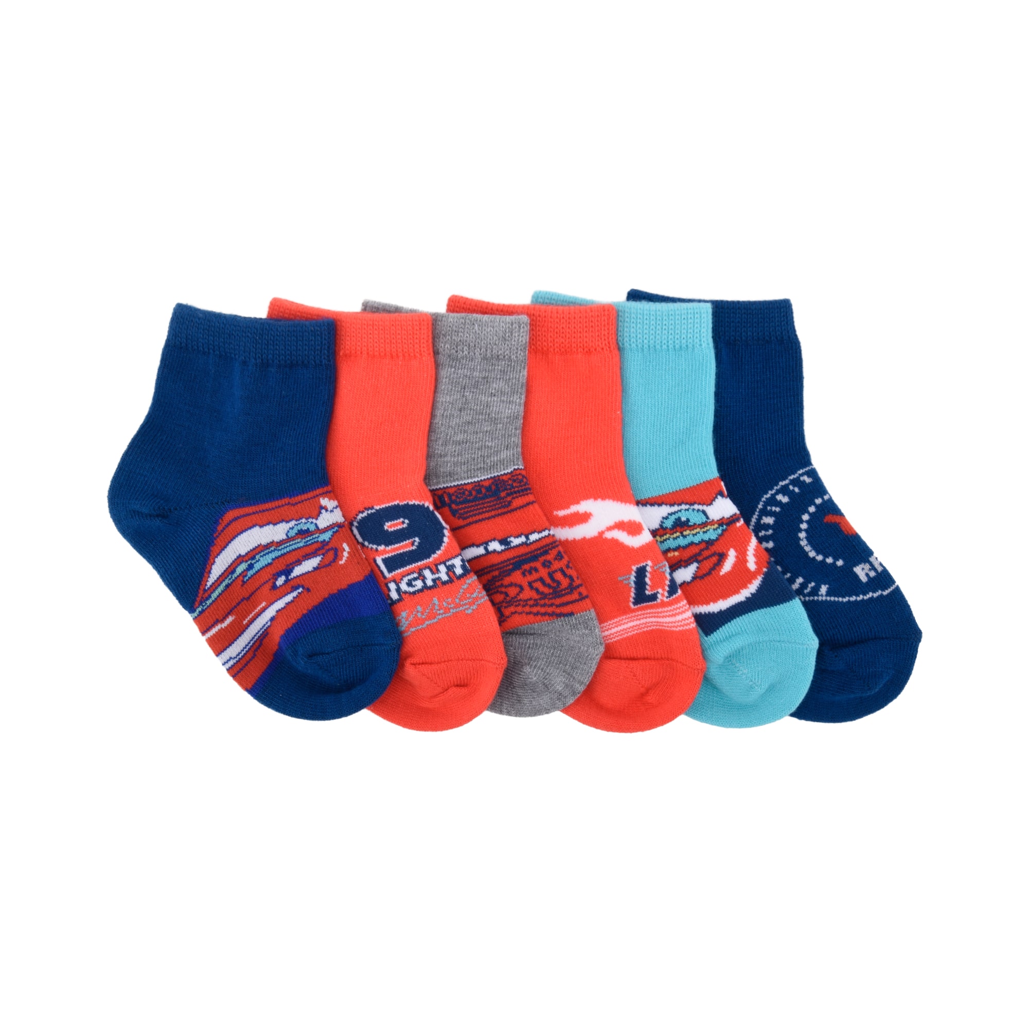 Boys 6 Pair Quarter Ankle Socks