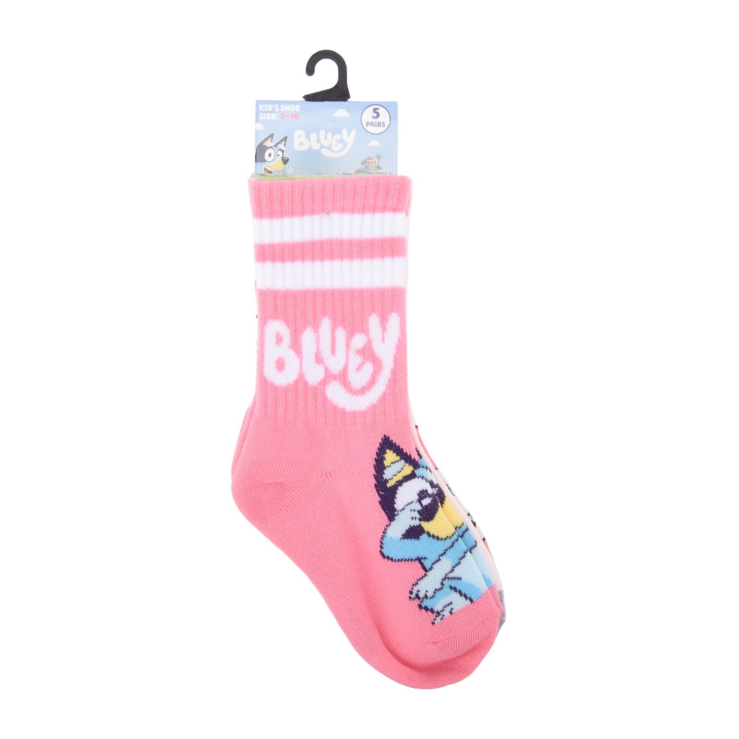 Girls 5 Pair Bluey Crew Socks