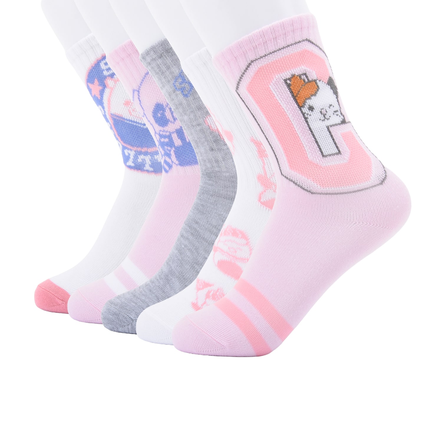 Girls 5 Pair Squishmallows Crew Socks