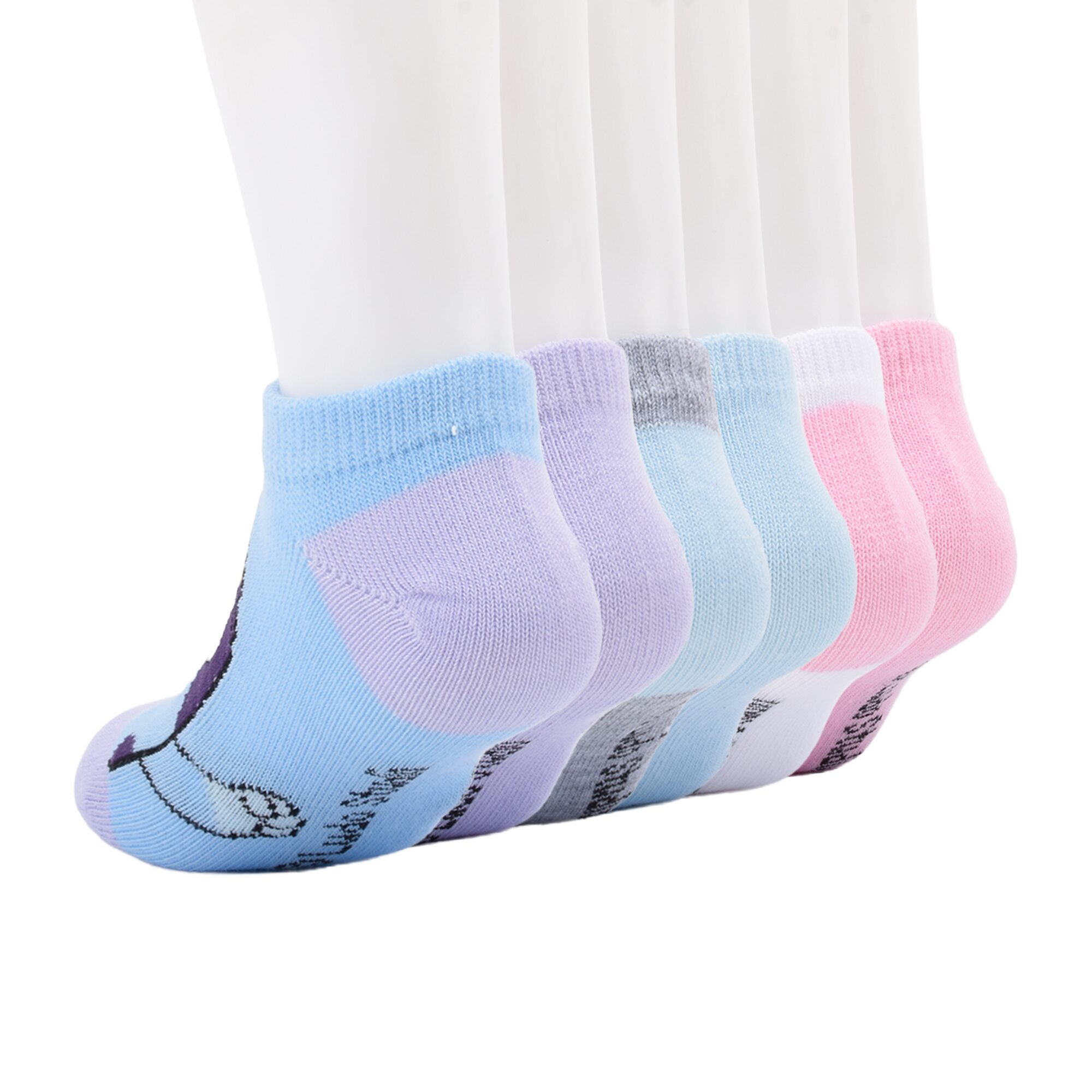 Girls 6 Pair Bluey No Show Socks