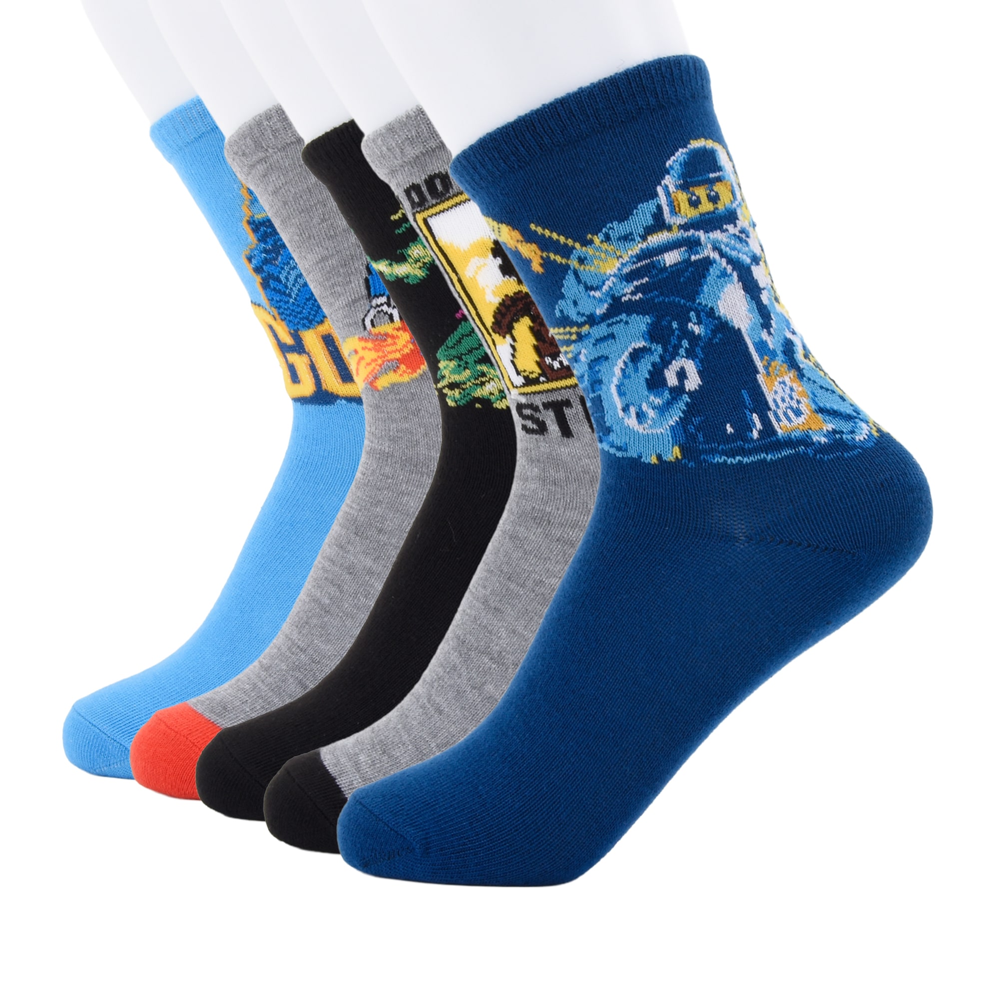 Boys 5 Pair LEGO Crew Socks