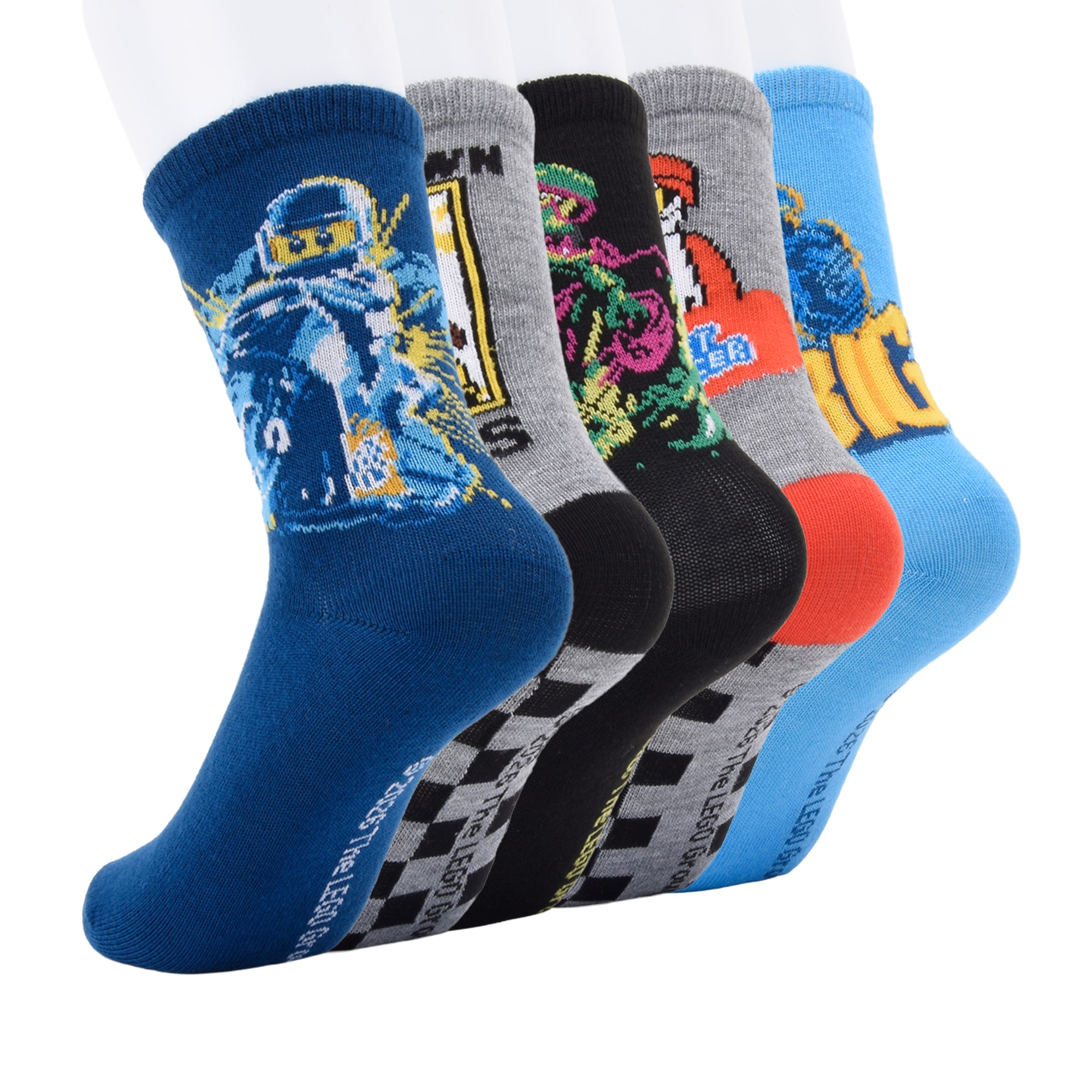 Boys 5 Pair LEGO Crew Socks