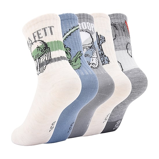 Little & Big Kid Boys 5 Pair Star Wars Crew Socks