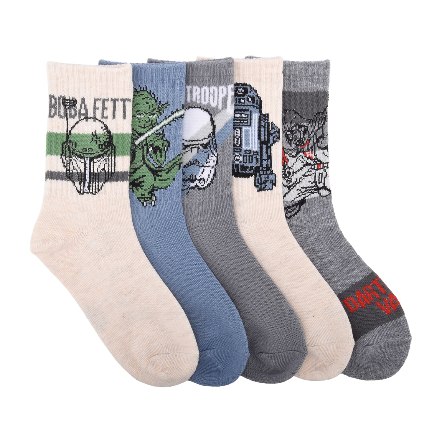 Boys 5 Pair Crew Socks