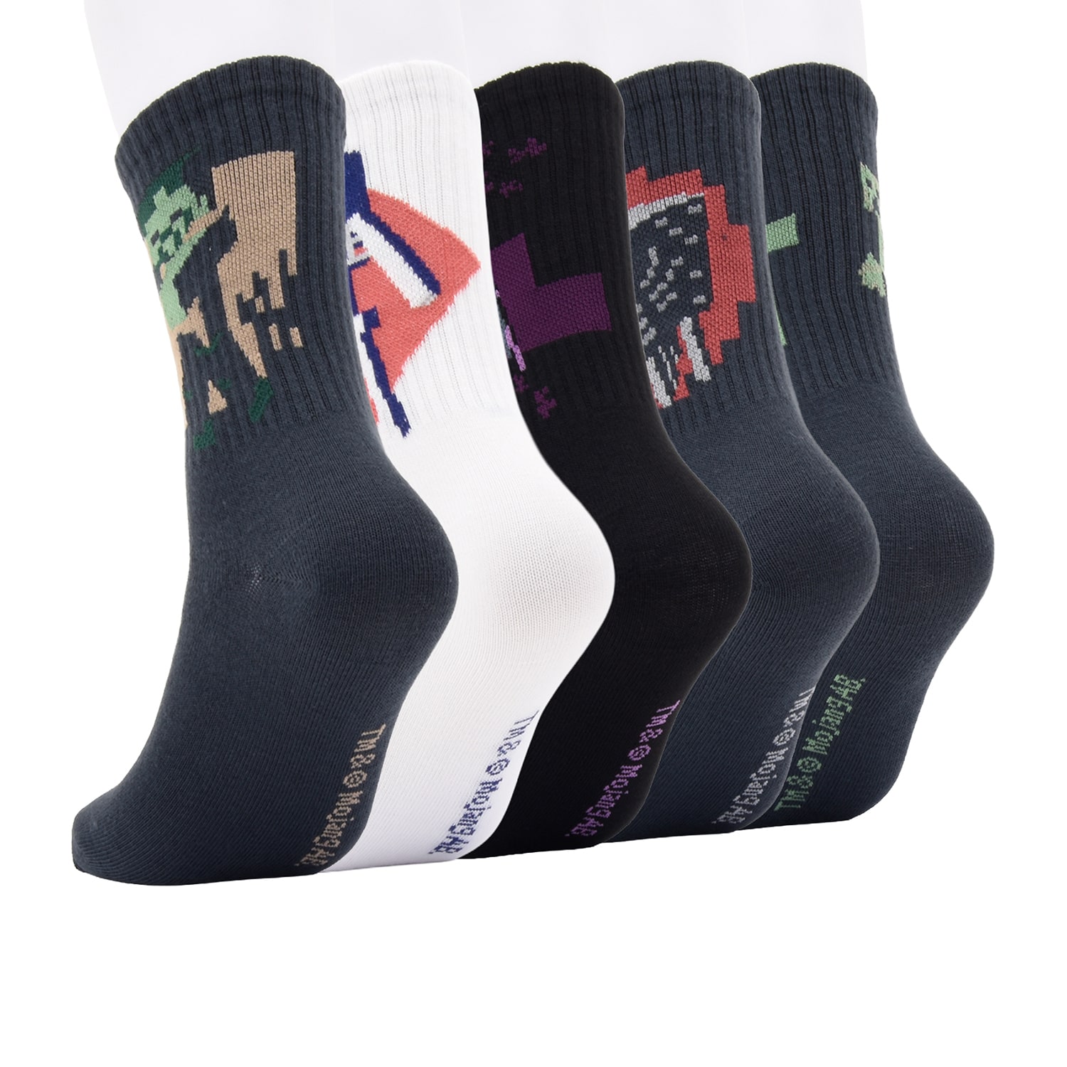 Boys 5 Pair Crew Socks