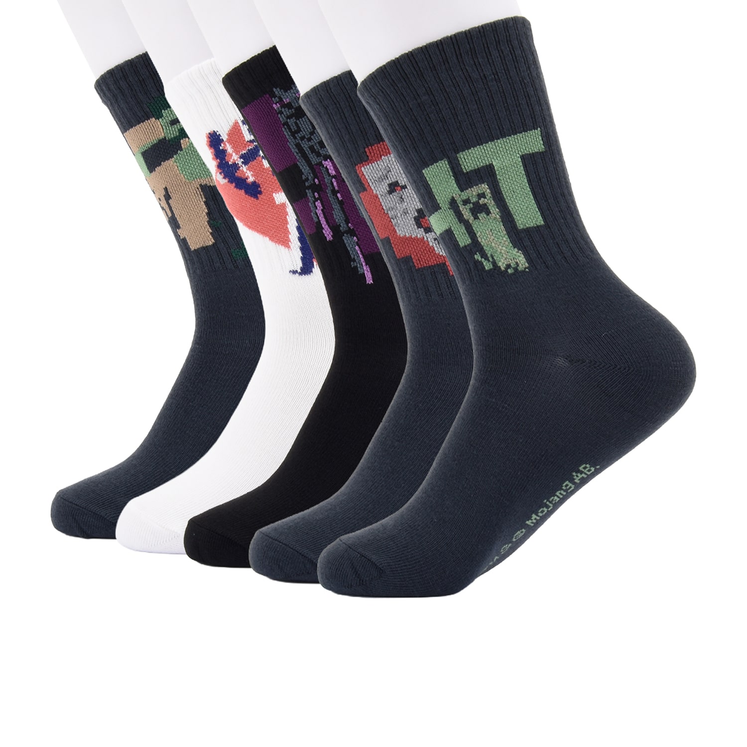 Boys 5 Pair Crew Socks