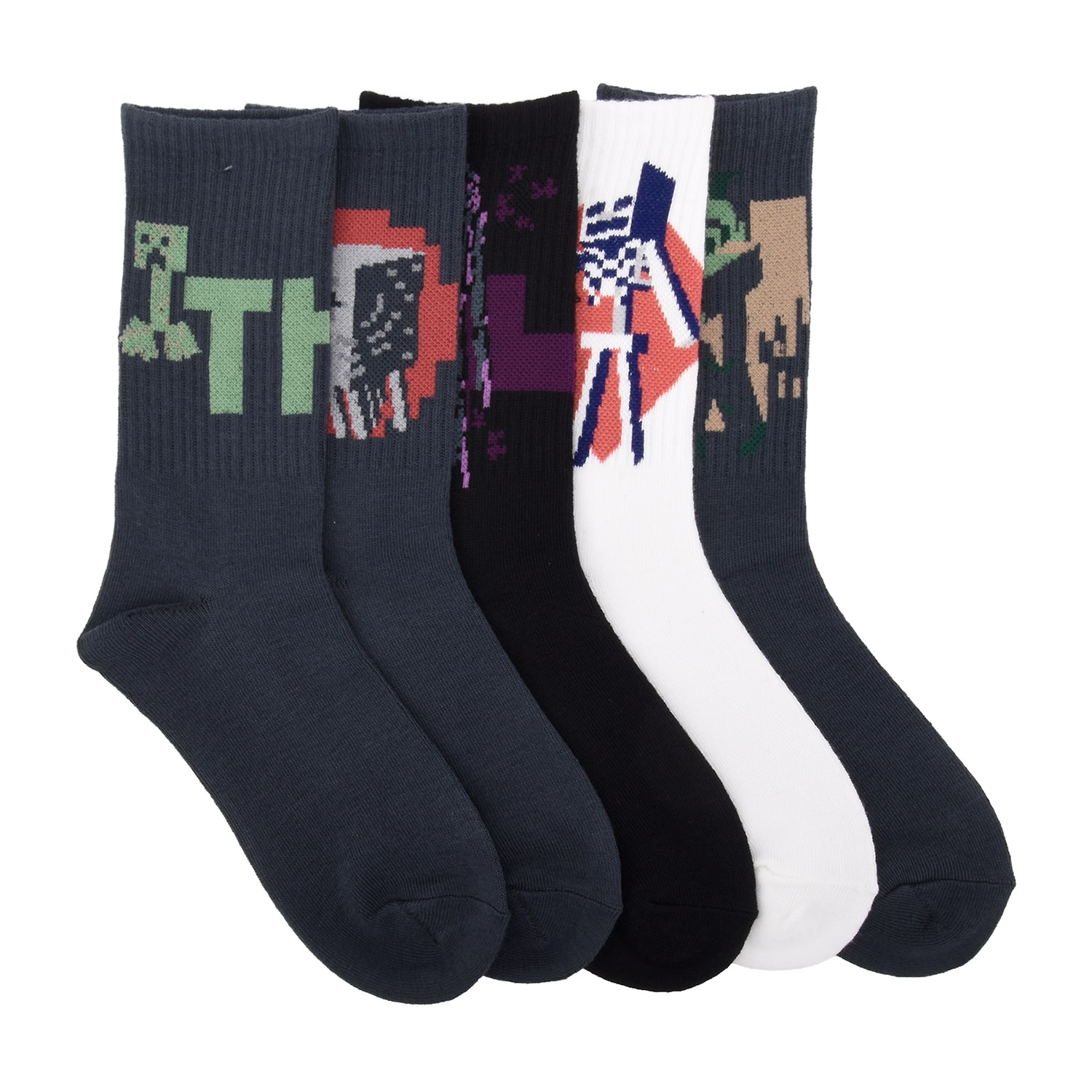 Boys 5 Pair Crew Socks