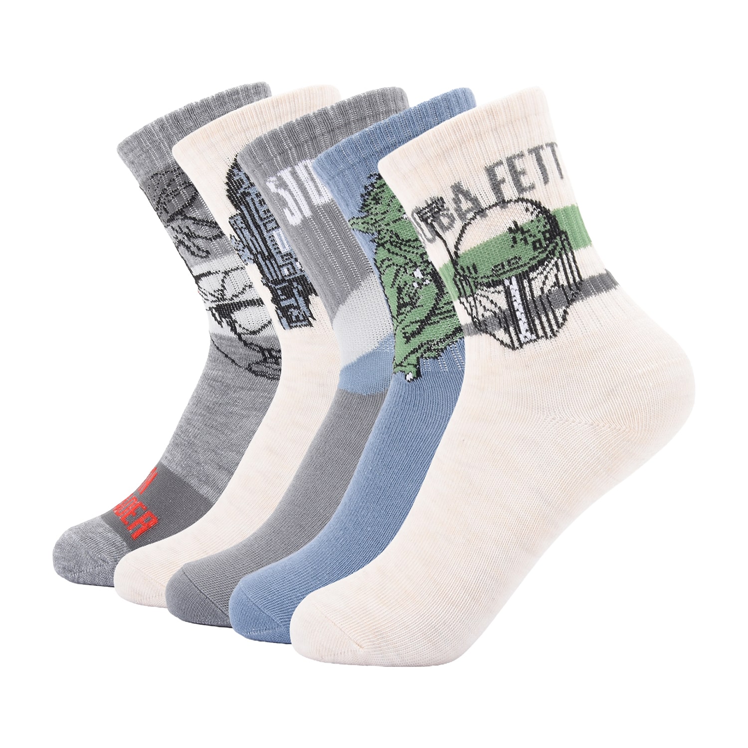 Boys 5 Pair Crew Socks