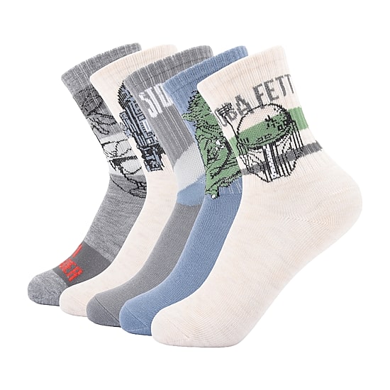Little & Big Kid Boys 5 Pair Star Wars Crew Socks