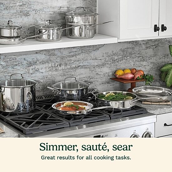 Cuisinart Chef'S Stainless Steel 17-pc. Cookware Set