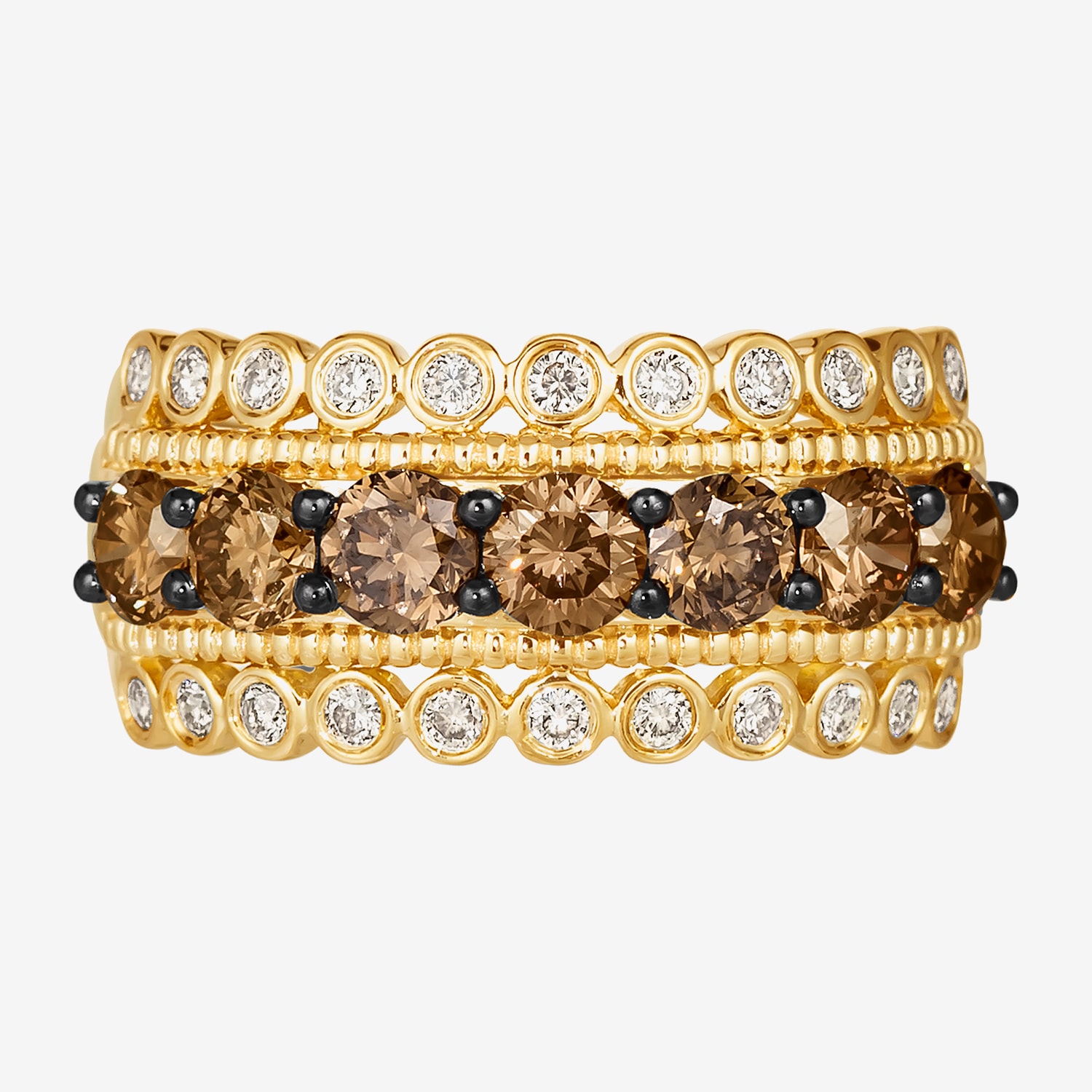 Le Vian Grand Sample Sale Le Vian Grand Sample Sale Limited Quantities! Womens 10MM 1 1/2 CT. T.W. Natural Champagne Diamond 14K Gold Band