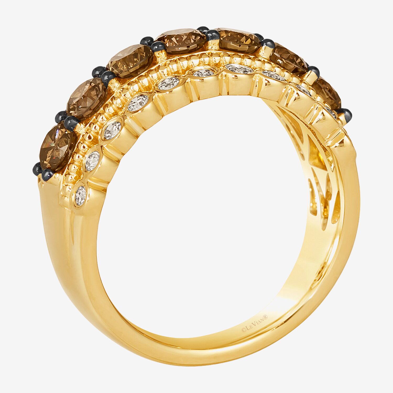 Le Vian Grand Sample Sale Le Vian Grand Sample Sale Limited Quantities! Womens 10MM 1 1/2 CT. T.W. Natural Champagne Diamond 14K Gold Band