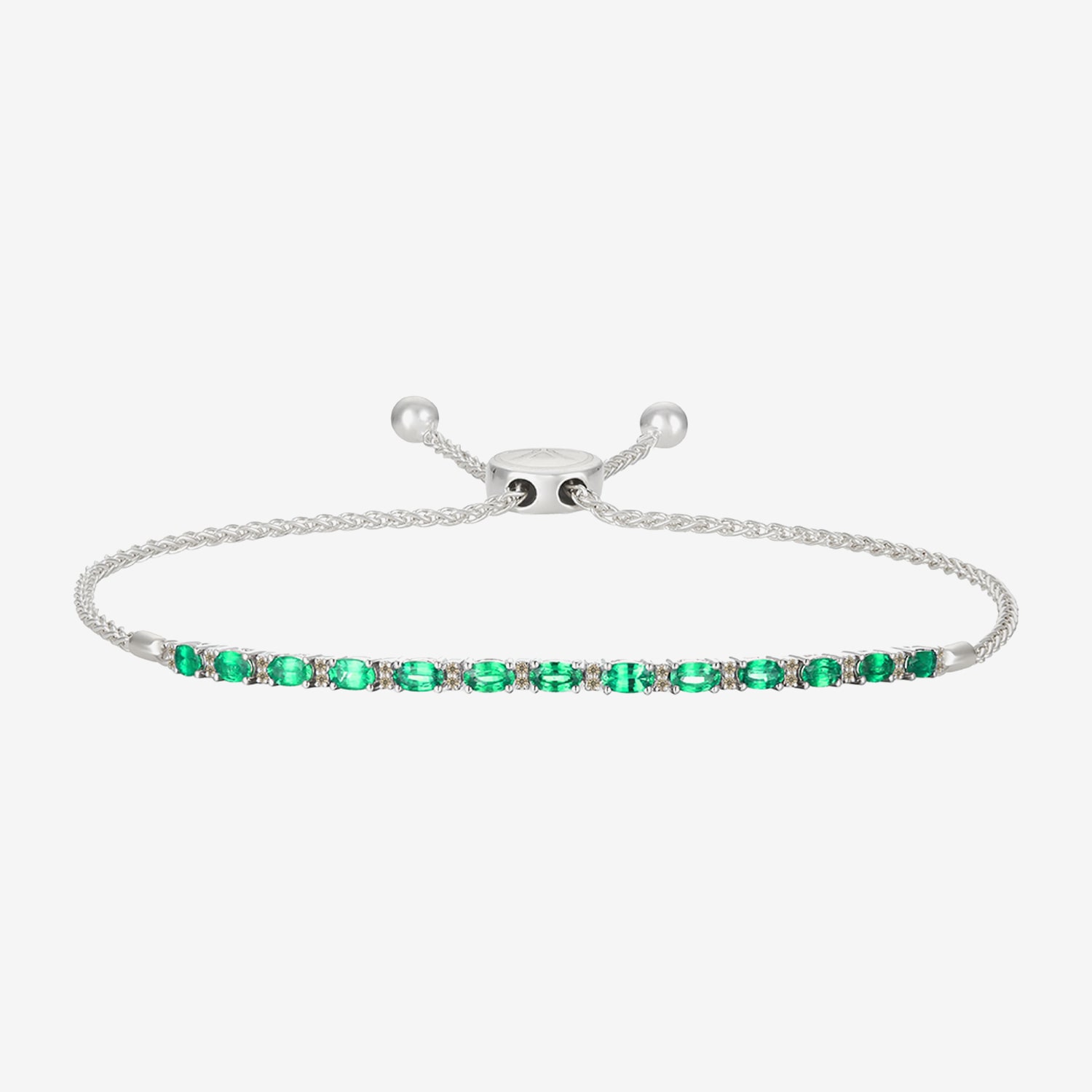 Le Vian Grand Sample Sale Le Vian Grand Sample Sale Limited Quantities! Womens 1/5 CT. Genuine Green Emerald 14K Gold Round Bolo Bracelet