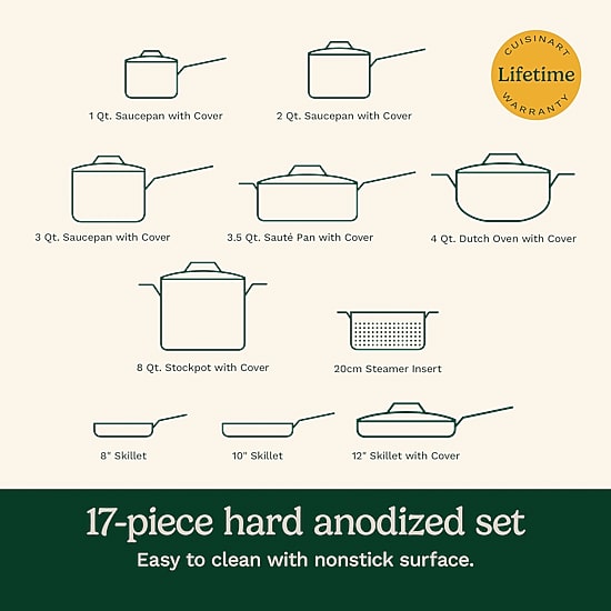 Cuisinart Hard Anodized 17-pc. Cookware Set