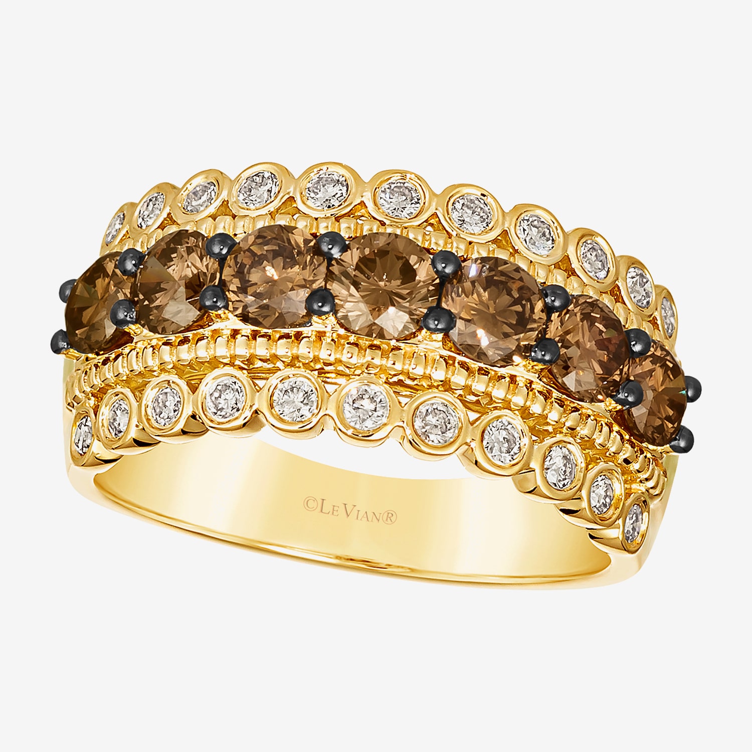 Le Vian Grand Sample Sale Le Vian Grand Sample Sale Limited Quantities! Womens 10MM 1 1/2 CT. T.W. Natural Champagne Diamond 14K Gold Band
