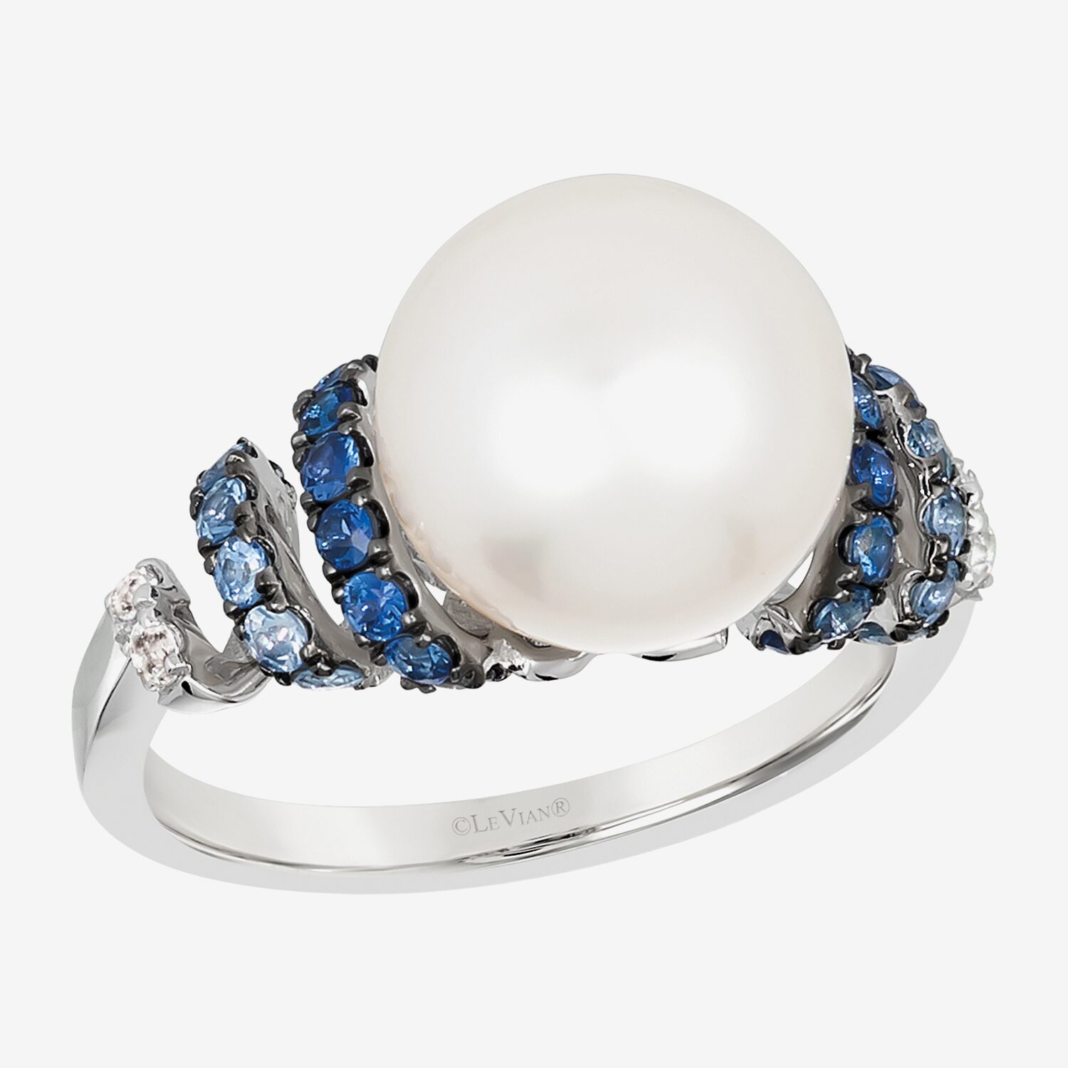 Le Vian Grand Sample Sale Le Vian Grand Sample Sale Limited Quantities! Womens 11MM Genuine Blue Cultured Freshwater Pearl 14K Gold Cocktail Ring