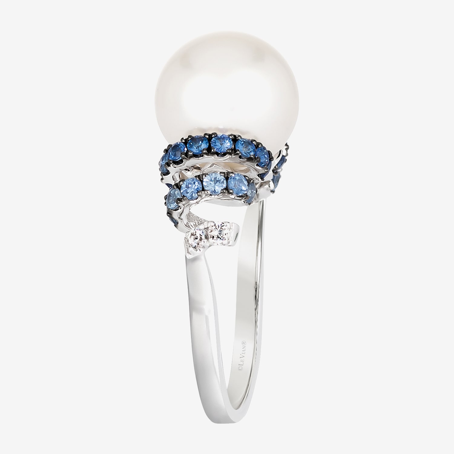 Le Vian Grand Sample Sale Le Vian Grand Sample Sale Limited Quantities! Womens 11MM Genuine Blue Cultured Freshwater Pearl 14K Gold Cocktail Ring