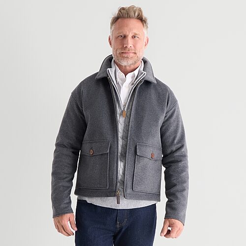 Stafford Mens Midweight Work Jacket In Gray