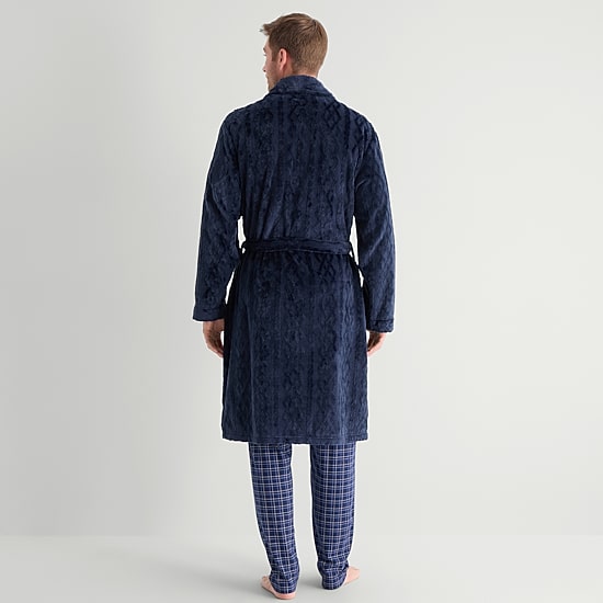 Stafford Mens Knee Length Long Sleeve Robe