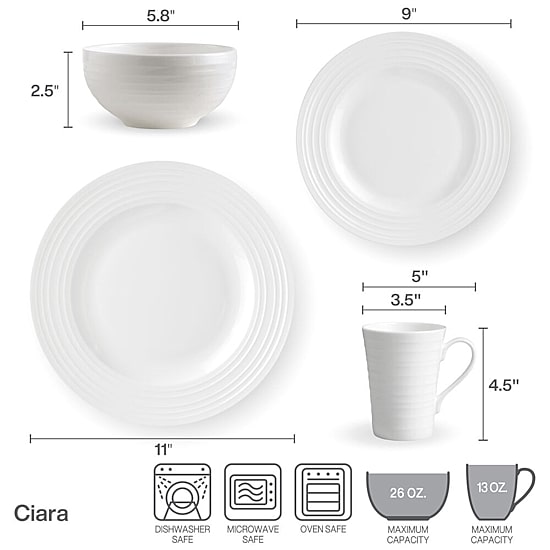 Mikasa® Ciara 16-pc. Bone China Dinnerware Set