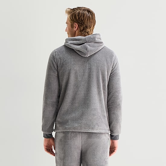 St. John's Bay Mens Hooded Long Sleeve Pajama Top