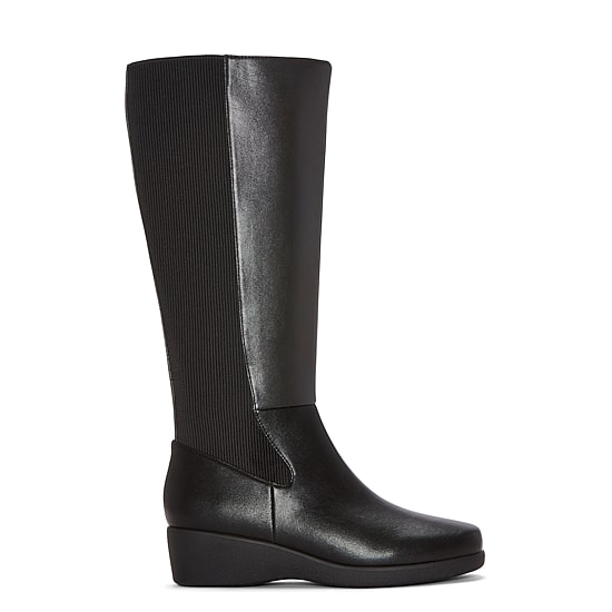 east 5th Womens Glassel Wedge Heel Riding Boots