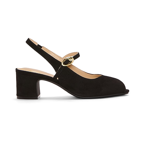 Liz Claiborne Overdale Womens Almond Open Toe Block Heel Pumps