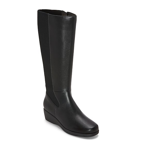 east 5th Womens Glassel Wedge Heel Riding Boots