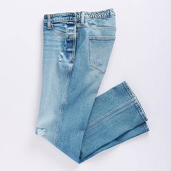 Arizona Womens Juniors Low Rise Adaptive Seated Wear Straight Leg Jean