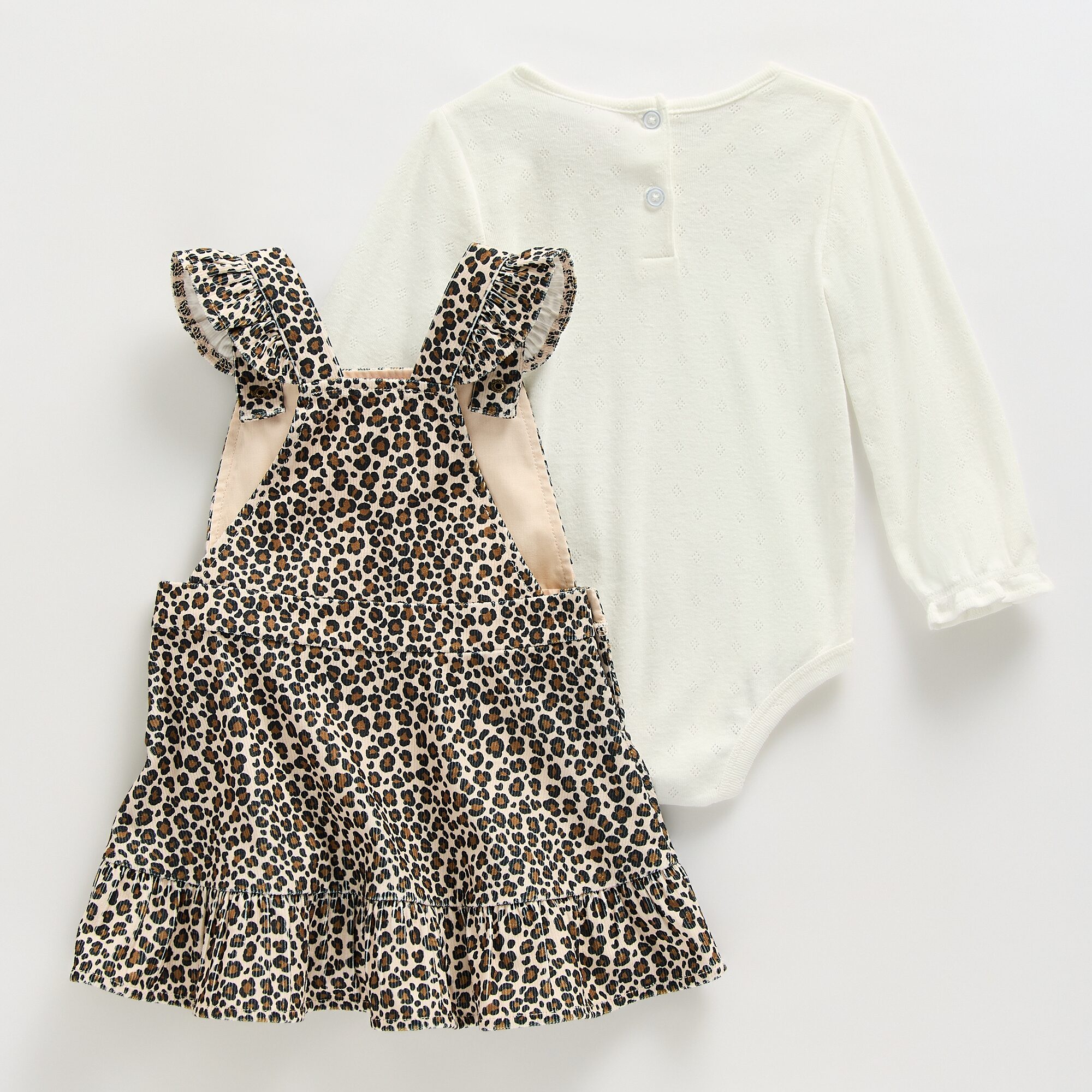 Little Lass Baby Girls Midi Animal Dress Set