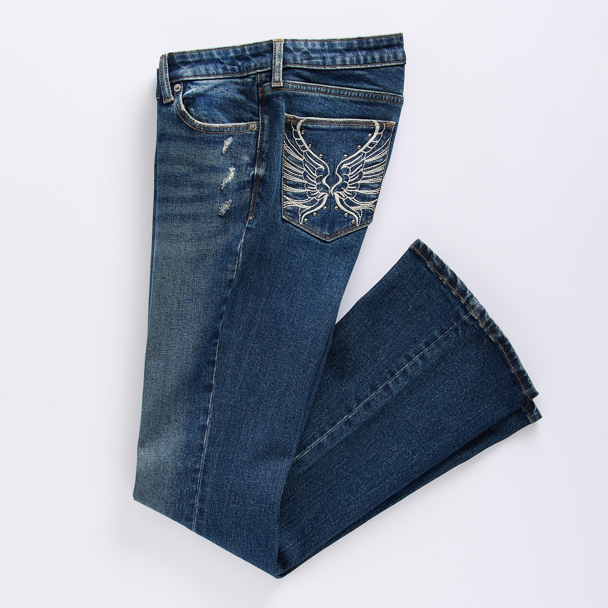Arizona Womens Juniors Low Rise Adaptive Easy-on + Easy-off Bootcut Jean