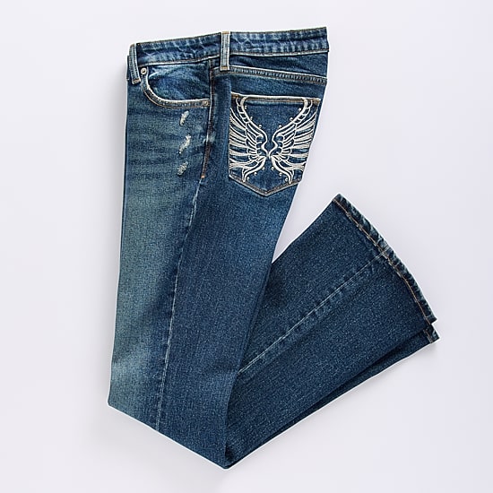 Arizona Womens Juniors Low Rise Adaptive Easy-on + Easy-off Bootcut Jean