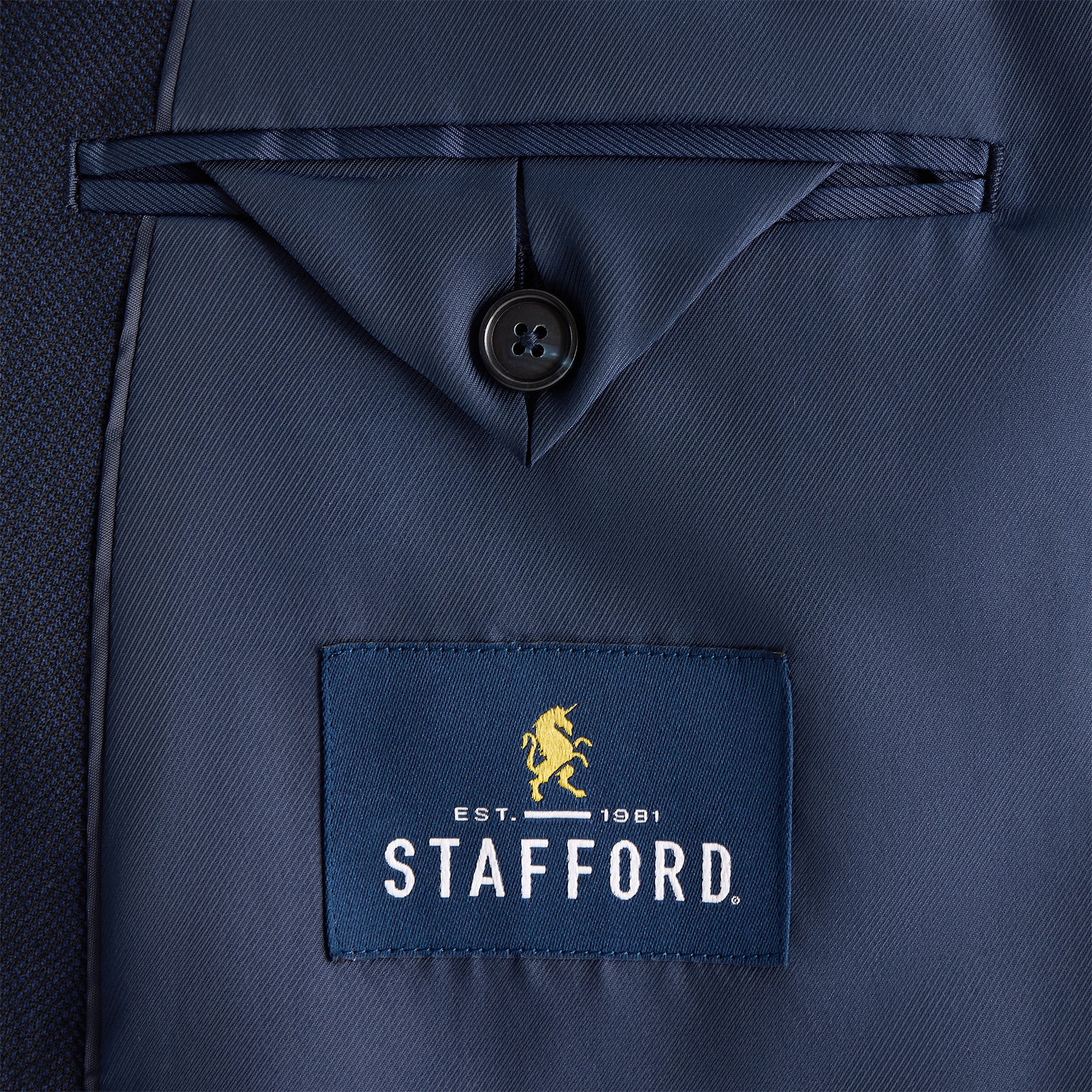 Stafford Signature Hopsack Mens Classic Fit Big and Tall Blazer