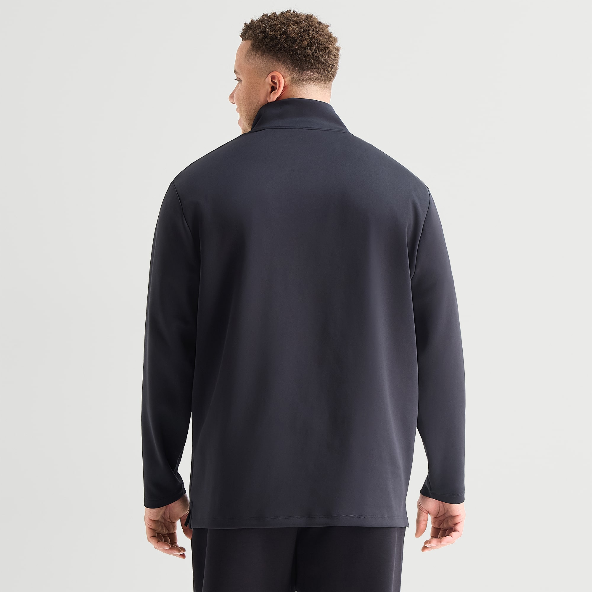 Stylus Mens Mock Neck Long Sleeve Big and Tall Quarter-Zip Pullover