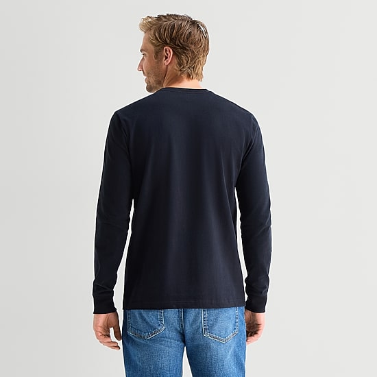 St. John's Bay Sueded Jersey Mens Crew Neck Long Sleeve T-Shirt