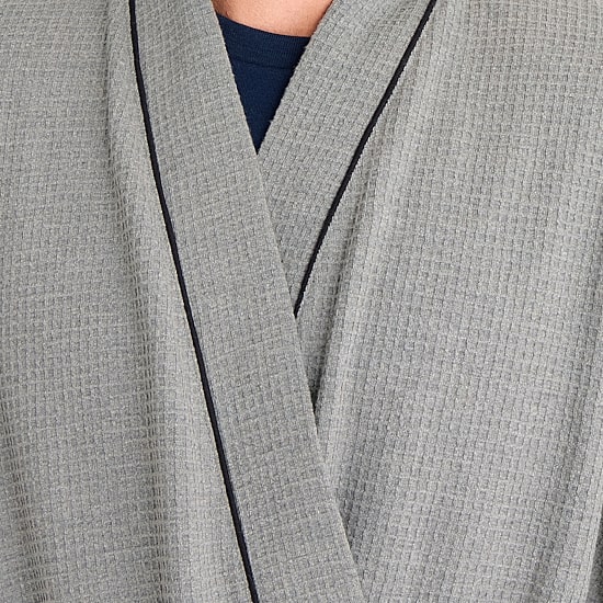 Stafford Waffle One Size Mens Long Length Long Sleeve Robe