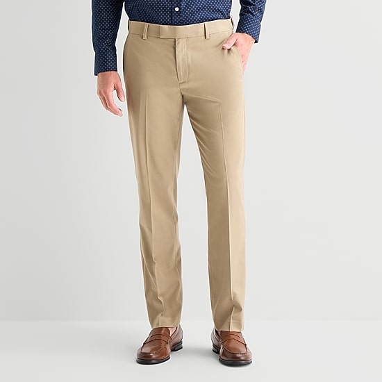 savane pleated dress pants Savane Men's Flat Front No Iron Gabardine Dress Pants With Extendable  Waistband, 30W x 30L, Alloy at Amazon Men's Clothing store