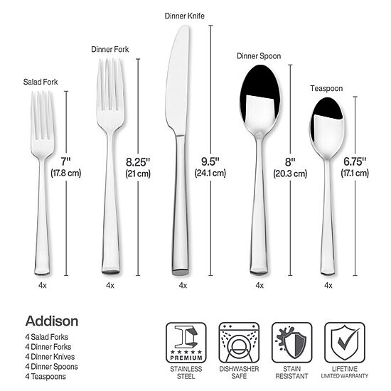 Mikasa® Addison 20-pc. Flatware Set