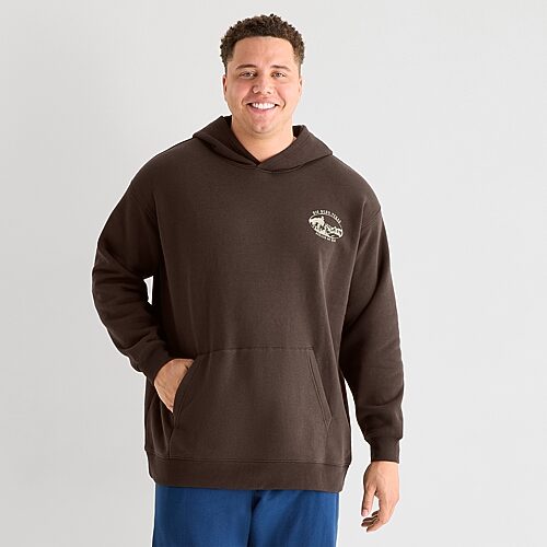 Xersion Sweatshirt Mens Long Sleeve Active Big And Tall Hoodie In Brown